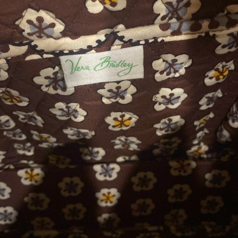 Vera Bradley Floral Brown Tote Bag - Picture 7 of 8